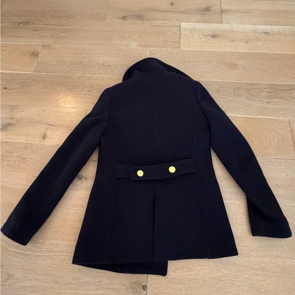 J. Crew Navy Double-Breasted Peacoat with Gold Buttons wool - Picture 3 of 3